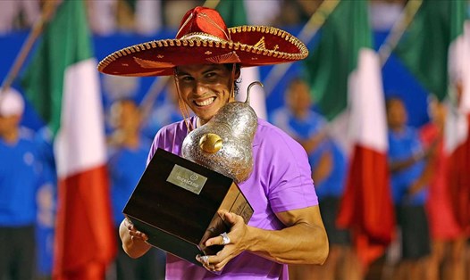 Rafael Nadal vô địch ở Acapulco, Mexico, mà không thua một set nào. Ảnh: ATP Tour