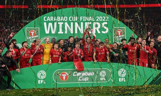 Liverpool lần thứ 9 vô địch League Cup sau loạt luân lưu trong trận chung kết với Chelsea. Ảnh: LFC