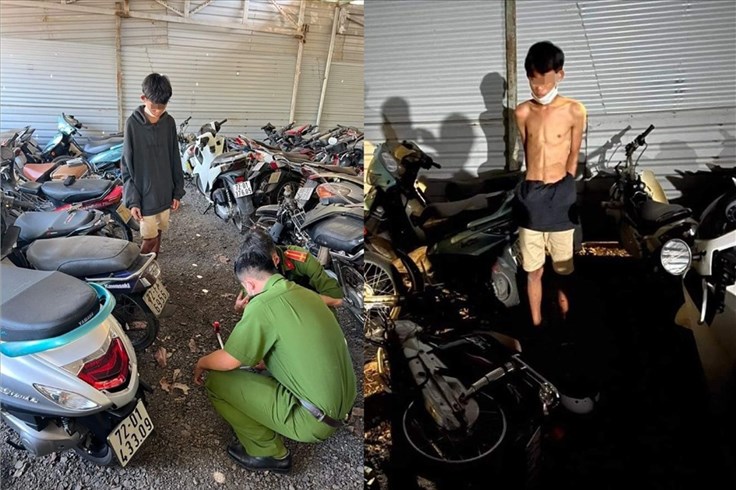 Bắt quả tang đối tượng đột nhập kho xe tạm giữ để trộm cắp Bắt quả tang đối tượng đột nhập kho xe tạm giữ để trộm cắp