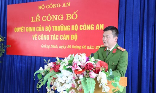 Thượng tá Bùi Quang Bình mới được điều động, bổ nhiệm giữ chức Giám đốc Công an tỉnh Hải Dương. Ảnh: Công an tỉnh Quảng Ninh.