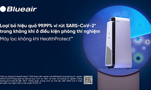 Quảng cáo máy lọc không khí diệt được virus SARS-CoV-2 (hình ảnh chụp từ Facebook Blueair Vietnam của Công ty TNHH ASH Việt Nam).