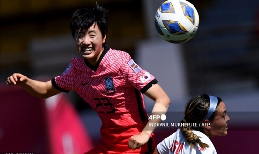 Tuyển nữ Hàn Quốc có chiến thắng nhẹ nhàng 2-0 trước tuyển nữ Philippines, qua đó giành quyền vào chung kết Cúp bóng đá nữ Châu Á 2022. Ảnh: AFP