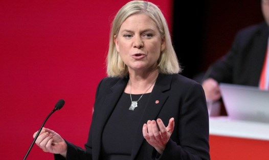 Thủ tướng Thụy Điển Magdalena Andersson. Ảnh: AFP