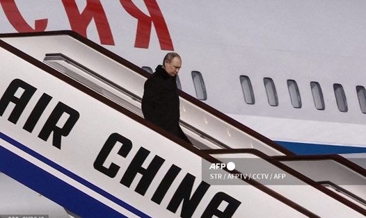 Tổng thống Nga Putin đã đến Trung Quốc vào ngày 4.2. Ảnh: AFP