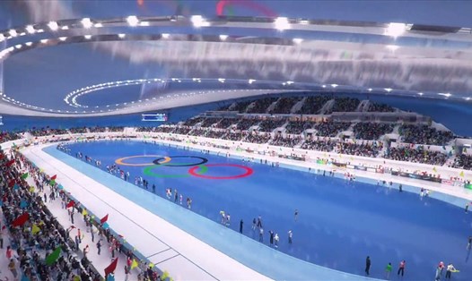 Các sân băng phục vụ Olympic Bắc Kinh 2022 sử dụng công nghệ xanh để giảm ô nhiễm môi trường. Ảnh: Olympics