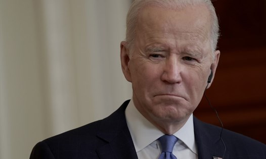 Tổng thống Joe Biden công bố kịch bản Mỹ thực hiện khi Nga tấn công Ukraina trong cuộc họp báo ngay 7.2. Ảnh: AFP