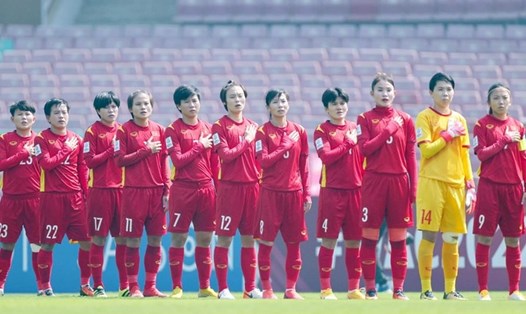 Tuyển nữ Việt Nam đạt thành tích xuất sắc khi lần đầu tiên giành vé dự World Cup 2023. Ảnh: AFC