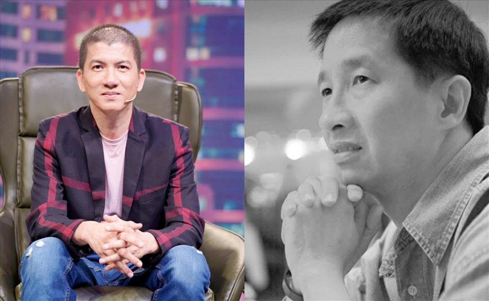 Nhà thơ Lâm Xuân Thi (phải) và nhạc sĩ Hoài An. Ảnh: NVCC