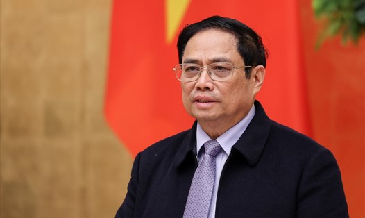 Thủ tướng Phạm Minh Chính phát biểu kết luận cuộc họp. Ảnh: Nhật Bắc