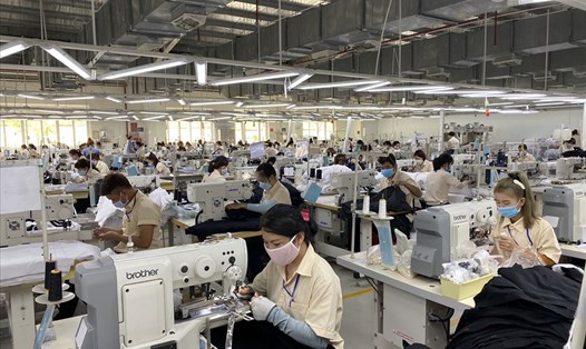 Nhiều doanh nghiệp tại Khánh Hoà tổ chức sản xuất theo mô hình điều phối lao động theo công việc ưu tiên. Ảnh: P. Linh