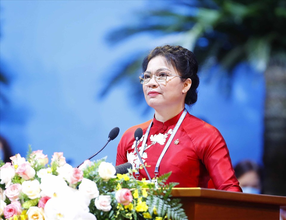 Bà Hà Thị Nga tái đắc cử Chủ tịch Hội Liên hiệp phụ nữ Việt Nam khoá XIII. Ảnh: PV