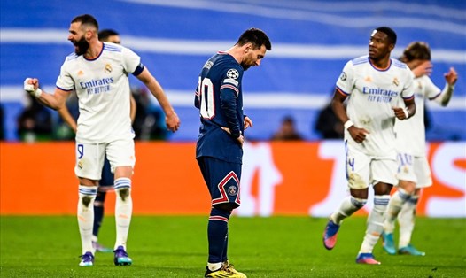 Messi thêm một lần cúi đầu ở Bernabeu và Champions League. Ảnh: AFP