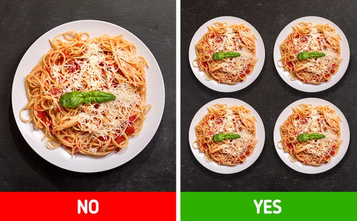 Người Nhật chú trọng việc chia nhỏ khẩu phần ăn thay vì ăn một phần lớn. Ảnh: Bright Side.