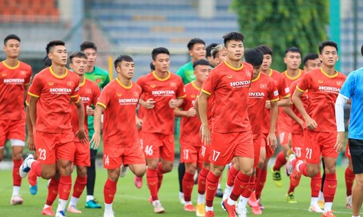 U23 Việt Nam tập hợp lực lượng mạnh nhất hướng đến SEA Games 31, vòng chung kết U23 Châu Á 2022. Ảnh: VFF