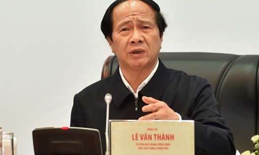 Phó Thủ tướng Chính phủ Lê Văn Thành phát biểu tại cuộc họp. Ảnh: Đức Tuân