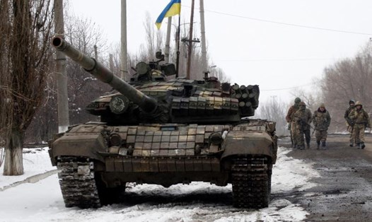 Hình ảnh binh sĩ Ukraina ở vùng Lugansk ngày 11.3. Ảnh: AFP