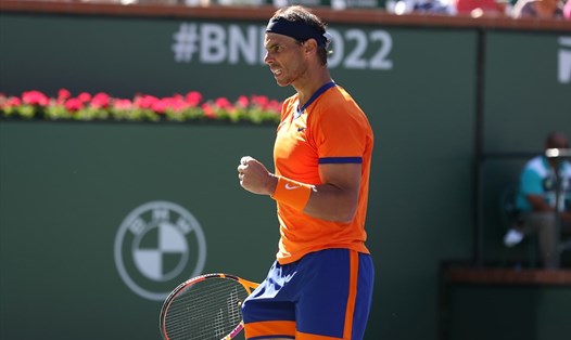 Rafael Nadal có trận ra quân khá vất vả tại Indian Wells. Ảnh: BNP Paribas Open