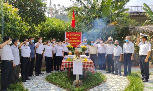 Cựu binh Trường Sa ở Đà Nẵng tổ chức lễ tưởng niệm sự kiện Gạc Ma 14.3.1988. Ảnh: Thanh Chung
