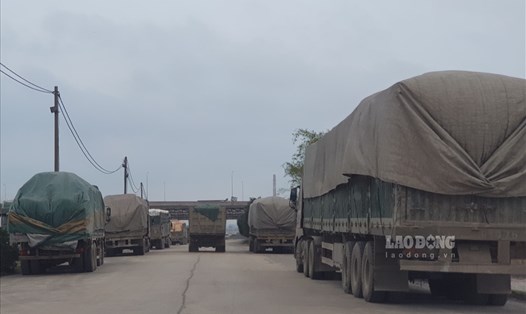 Tình trạng những đoàn xe quá tải tung hoành trên các cung đường ở Ninh Bình trong thời gian qua. Ảnh: NT