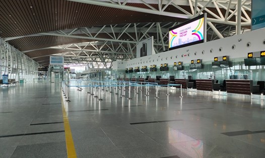 Sân bay Quốc tế Đà Nẵng không một bóng du khách quốc tế. Ảnh: Thanh Chung