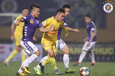Hà Nội FC mới thi đấu 1 trận tại V.League 2022. Ảnh Hà Nội FC