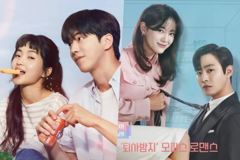 "Tuổi 25, tuổi 21" và "Hẹn hò chốn công sở" càn quét bảng xếp hạng phim. Ảnh: tvN, SBS "Tuổi 25, tuổi 21" và "Hẹn hò chốn công sở" càn quét bảng xếp hạng phim. Ảnh: tvN, SBS
