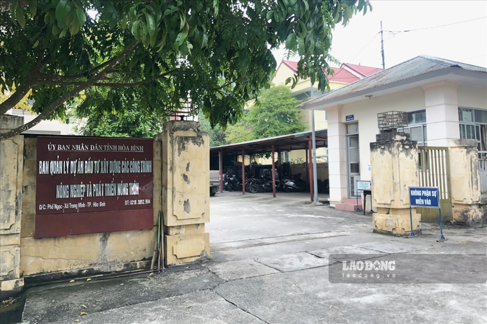 Trụ sở Ban quản lý dự án đầu tư xây dựng các công trình Nông nghiệp và phát triển nông thôn tỉnh Hòa Bình. Ảnh: Minh Nguyễn.