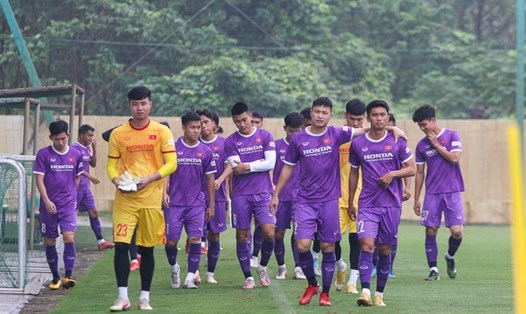 U23 Việt Nam chuẩn bị tham dự giải U23 quốc tế - Dubai Cup 2022. Ảnh: VFF