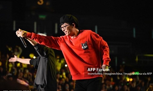 Yoo Jae Suk luôn là "MC quốc dân" với khán giả xứ kim chi. Ảnh: AFP.