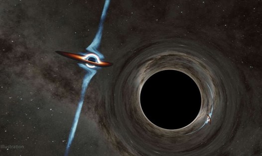 Vụ va chạm sắp xảy ra giữa hai hố đen vũ trụ khổng lồ có thể làm rung chuyển cấu trúc không gian và thời gian. Ảnh: LiveScience