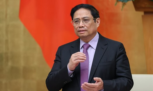 Thủ tướng Chính phủ Phạm Minh Chính phát biểu tại Hội nghị. Ảnh: Nhật Bắc