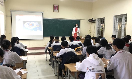 Nhiều trường học tại Hà Nội cho học sinh đến trường học trực tiếp từ 21.3. Ảnh: Tường Vân.
