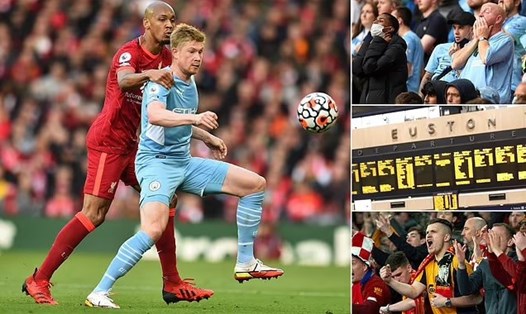 Man City và Liverpool sẽ gặp nhau 2 lần trong tháng 4. Ảnh: AFP