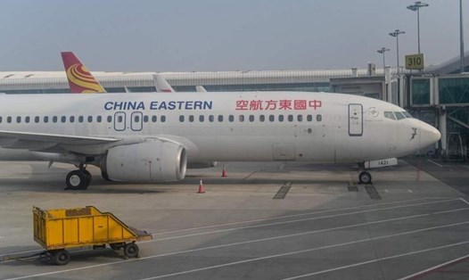 Máy bay Boeing 737-800 của China Eastern Airlines tại sân bay quốc tế Thiên Hà ở Vũ Hán. Ảnh: AFP