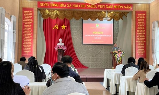 LĐLĐ tỉnh Lâm Đồng tổ chức Hội nghị truyền thông Công đoàn năm 2022. Ảnh: Nguyễn Bé