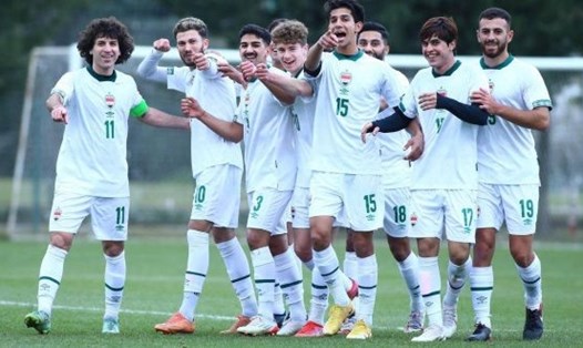 U23 Iraq có đội hình mạnh nhất với nhiều cầu thủ đang thi đấu tại Châu Âu đấu U23 Việt Nam. Ảnh: IRA