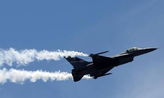 Máy bay chiến đấu F-16 của phi đội Sherdils (Lion Heart) của Lực lượng Không quân Pakistan. Ảnh minh họa. Ảnh chụp màn hình