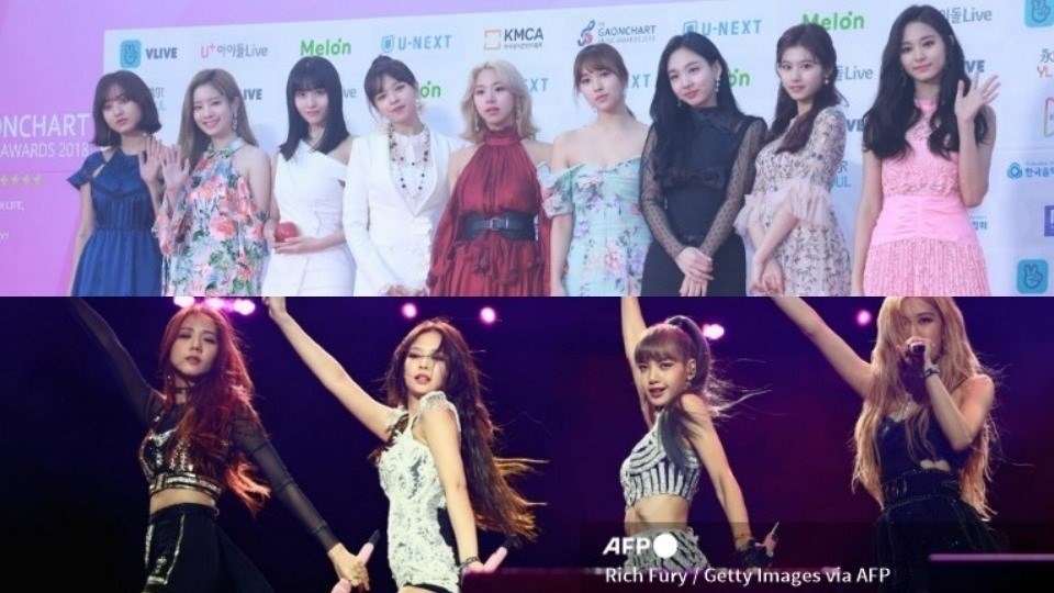Nhóm nữ Kpop - TWICE và BlackPink. Ảnh: AFP. Nhóm nữ Kpop - TWICE và BlackPink. Ảnh: AFP.