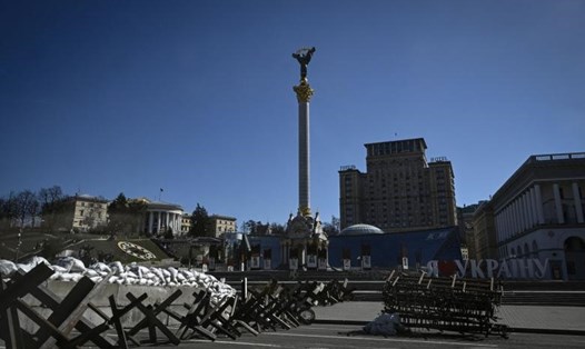 Thủ đô Kiev, Ukraina trong bối cảnh chiến sự. Ảnh: AFP