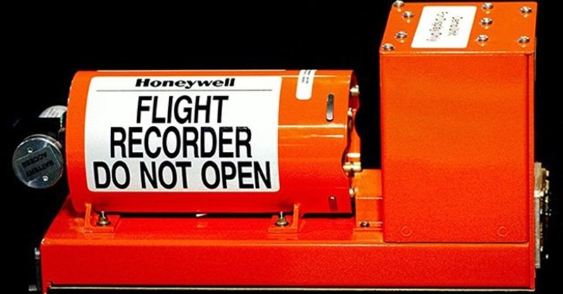 How long can data from the black box on airplanes be stored?
