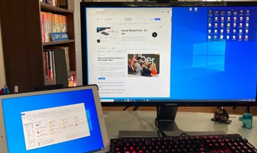Chỉ với vài mẹo vặt văn phòng nho nhỏ, iPad và máy tính để bàn có thể kết hợp để đem lại hiệu quả công việc tốt hơn nhiều lần. Ảnh chụp màn hình