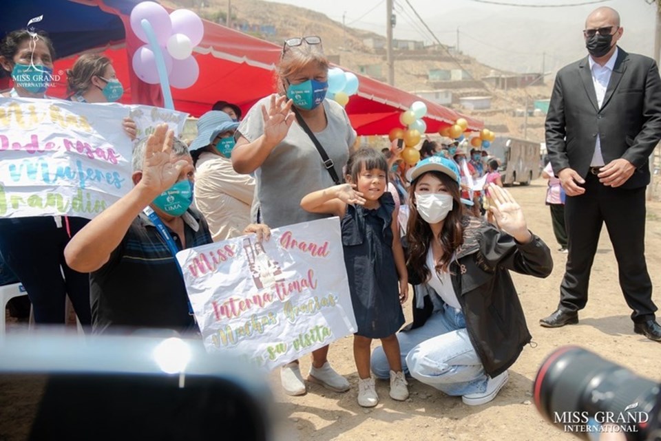 Thùy Tiên công tác tại Peru. Ảnh: SV. Thùy Tiên công tác tại Peru. Ảnh: SV.