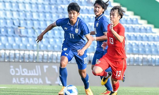 U23 Thái Lan nhận trận thua đậm trước U23 Trung Quốc tại Dubai Cup 2022. Ảnh: FAT