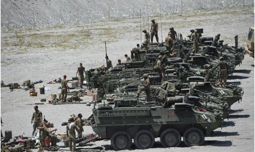 Quân nhân Mỹ trong cuộc tập trận quân sự chung Mỹ-Philippines ở Philippines vào tháng 4.2019. Ảnh: AFP