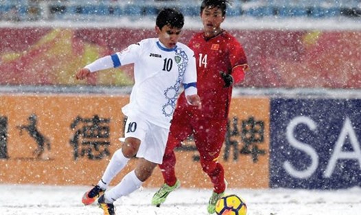 U23 Việt Nam từng thua U23 Uzbekistan 1-2 tại chung kết U23 Châu Á 2018. Ảnh: AFC