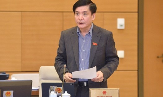 Tổng Thư ký Quốc hội, Chủ nhiệm Văn phòng Quốc hội Bùi Văn Cường phát biểu. Ảnh: QH
