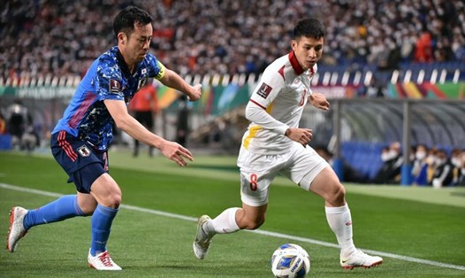Tuyển Việt Nam trong trận đấu cuối cùng gặp tuyển Nhật Bản. Ảnh: AFP