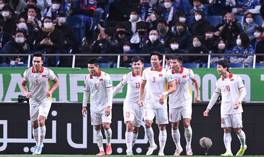 Đội tuyển Việt Nam trong trận đấu cuối cùng ở vòng loại World Cup 2022. Ảnh: VFF