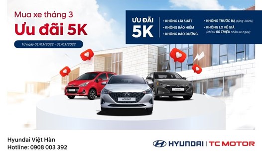 Nhiều ưu đãi khi mua Hyundai Grand i10 và Hyundai Elantra tại Hyundai Việt Hàn.