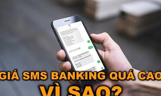 Phí SMS Banking đang gây ra bức xúc đối với người dùng. Đồ họa: LH.